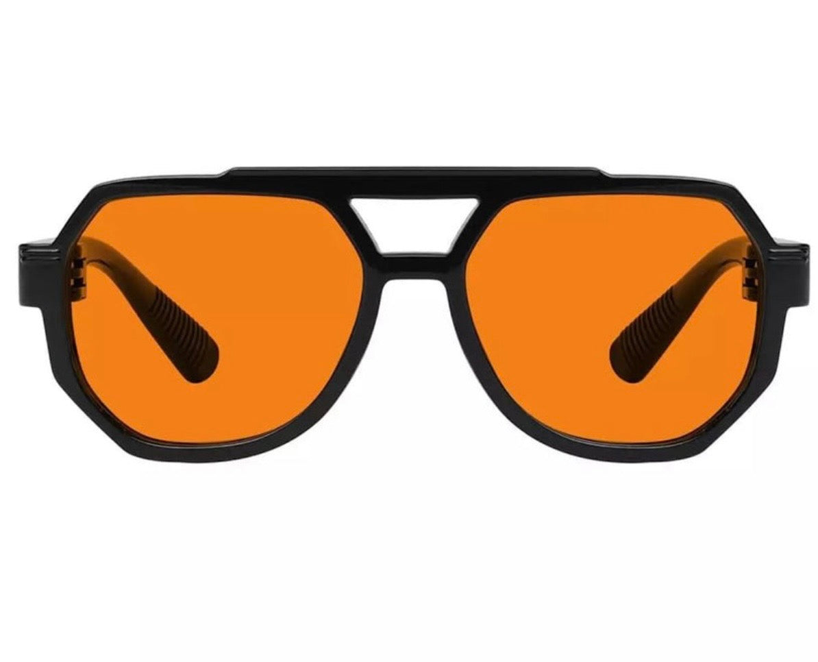 Orange Aviator UV Glasses